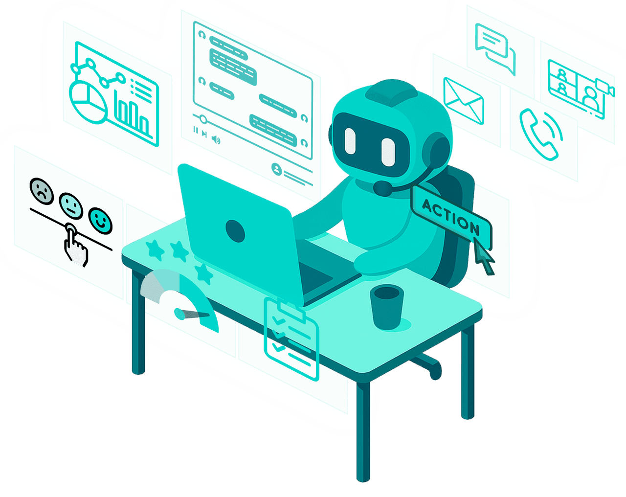 Talkdesk Conversation Analytics Illustration